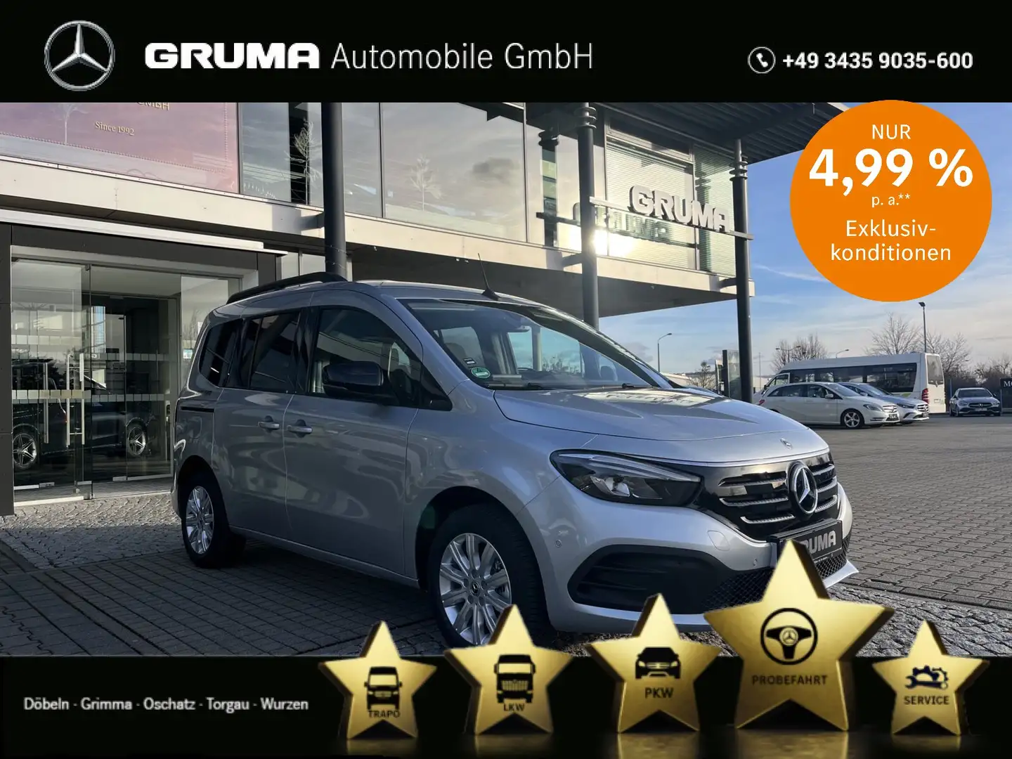 Mercedes-Benz EQT EQT 200 Style LED+NAVI+KAMERA+TEMPOMAT+ Navi/Klima Plateado - 1