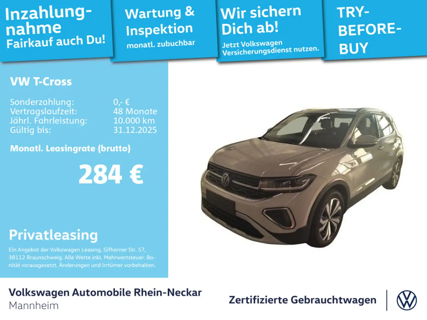 Volkswagen T-Cross 1.0 TSI Style DSG GAR2029 Navi PDC LED u Grau - 1
