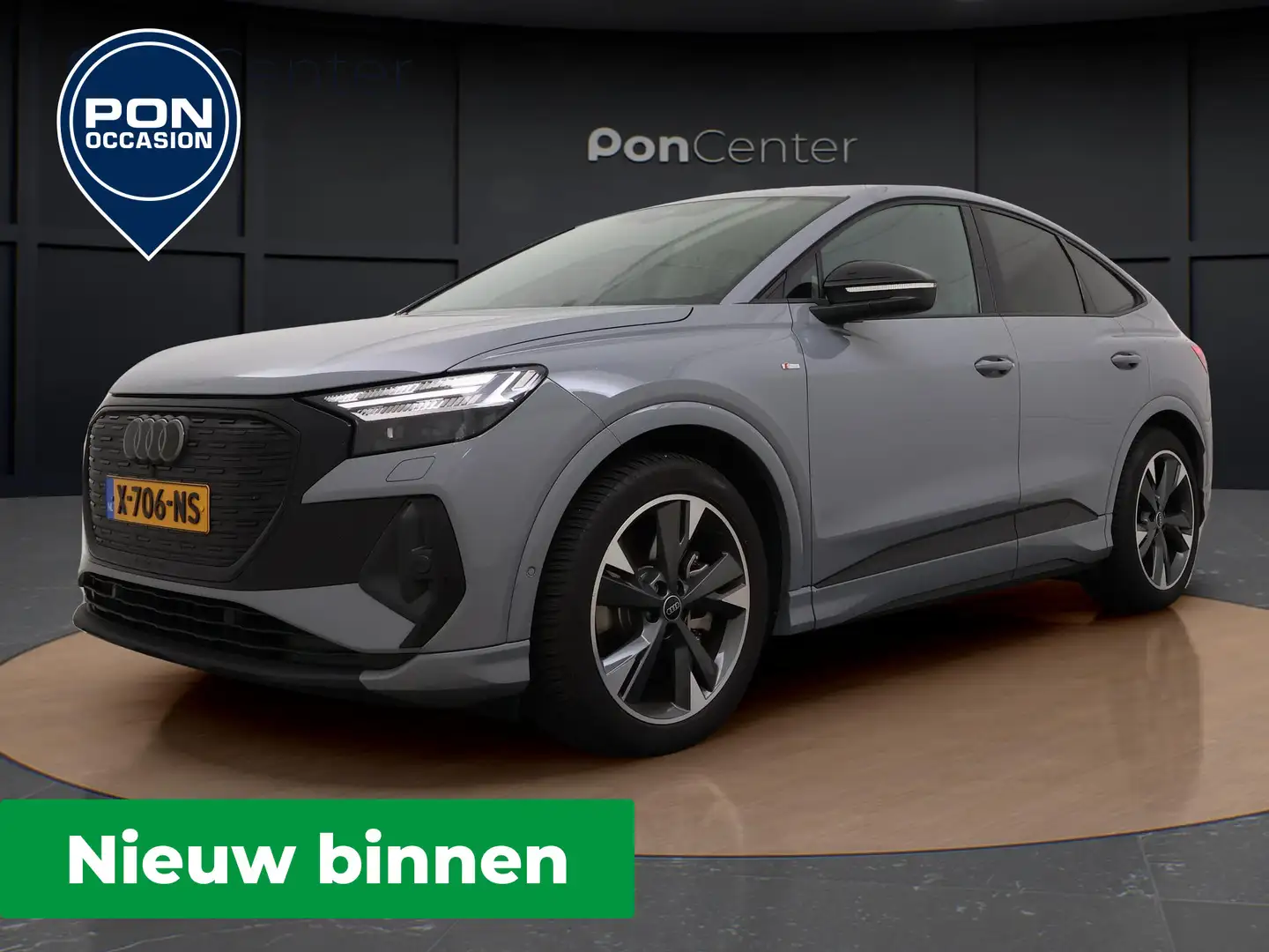 Audi Q4 e-tron Sportback 40 S-Line 77 kWh 204 PK | NIEUW BINNEN | Grijs - 1
