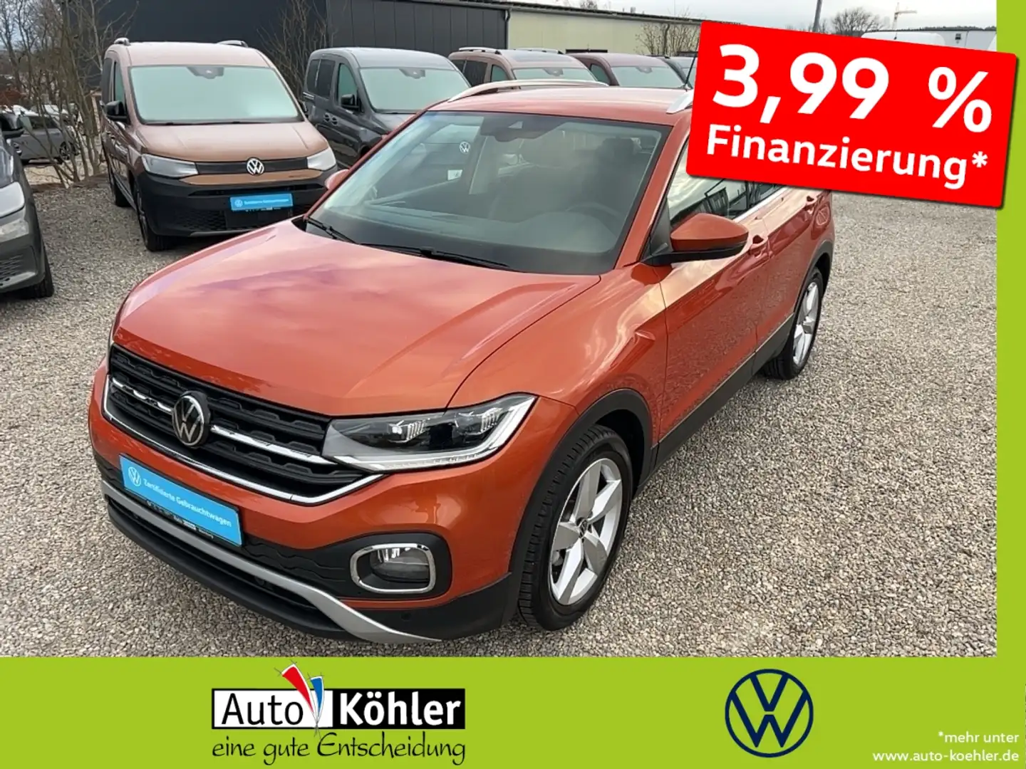 Volkswagen T-Cross Style TSi DSG Keyless Access (Schließ- u. Startsys Orange - 1