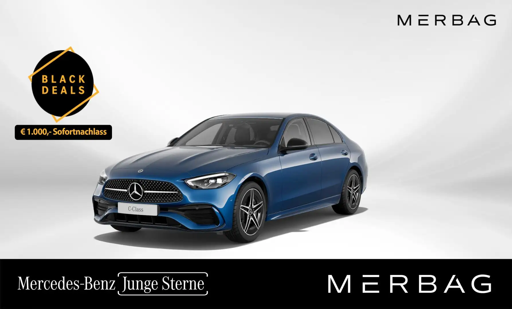 Mercedes-Benz C 220 d Limousine AMG Line Blau - 1