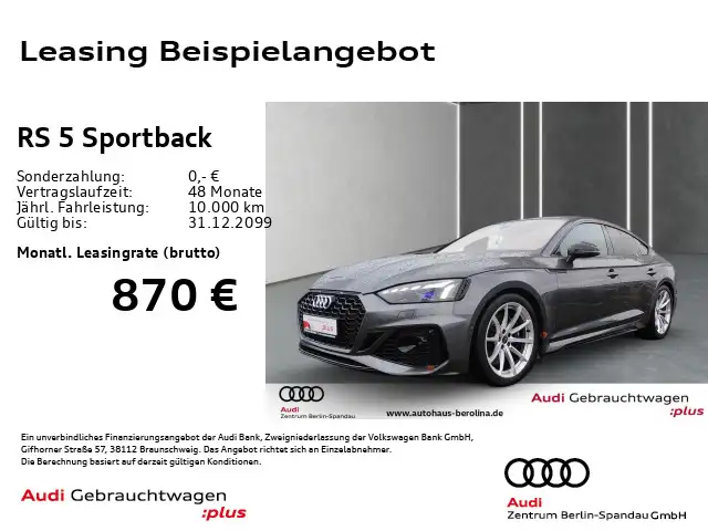 Audi RS5 RS5 Sportback *MATRIX*HuD*B&O*NAV+*ACC*Virt.C+*