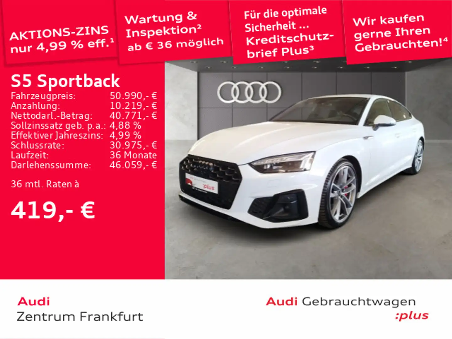 Audi S5 TDI quattro tiptronic Matrix-LED Na Weiß - 1