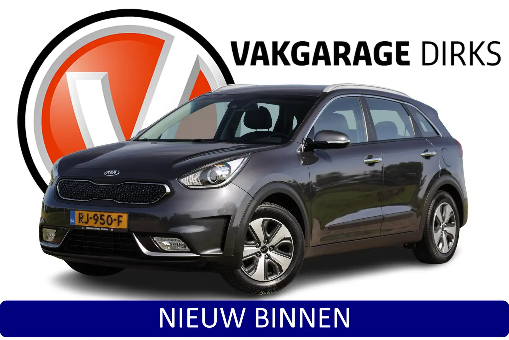 Kia Niro 1.6 GDi Hybrid DynamicLine ✅ Carplay ✅ Camera ✅ Tr Grijs - 1