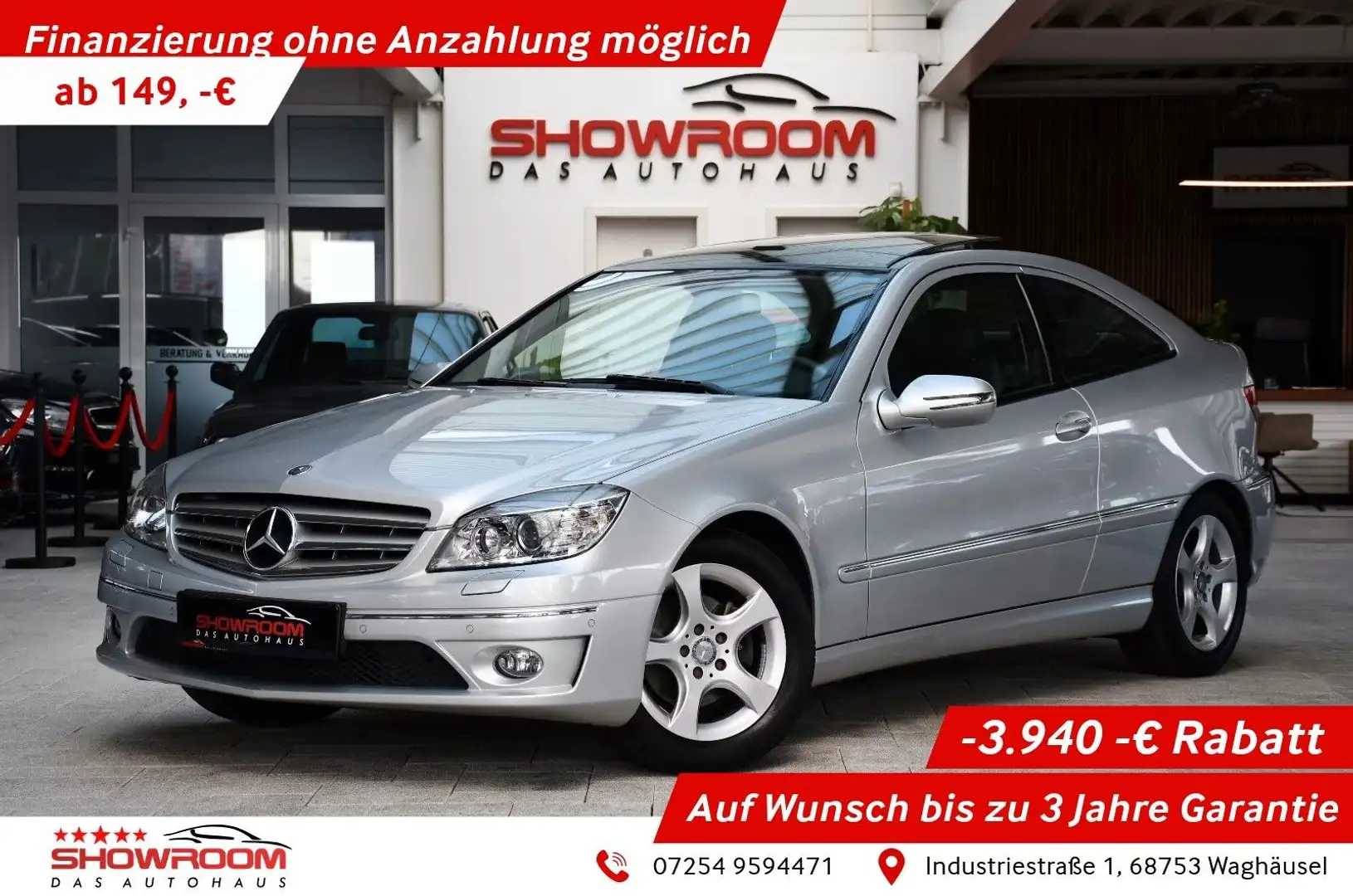 Mercedes-Benz CLC CLC180 Kompressor Automatik Pano Shz Isofix 1.Hd Zilver - 1
