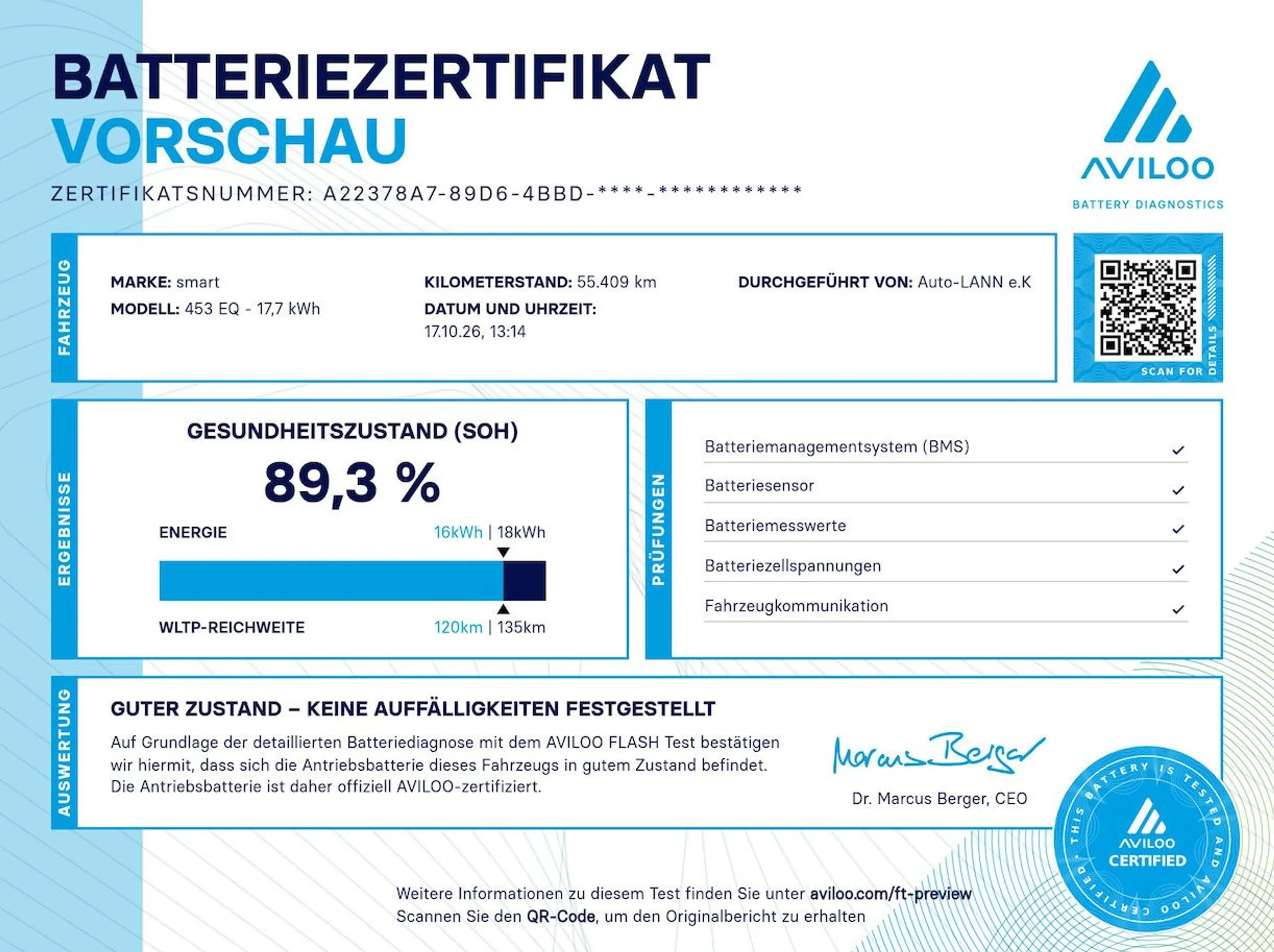 smart forTwo fortwo EQ 1 Hand Scheckheft 22KW Bordlader — photo 8