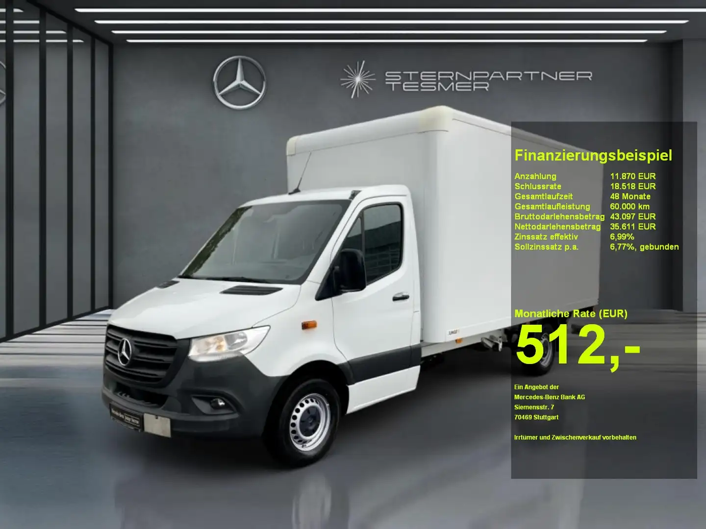 Mercedes-Benz Sprinter 317 CDI Koffer Maxi LBW+Klima+Kamera Weiß - 1