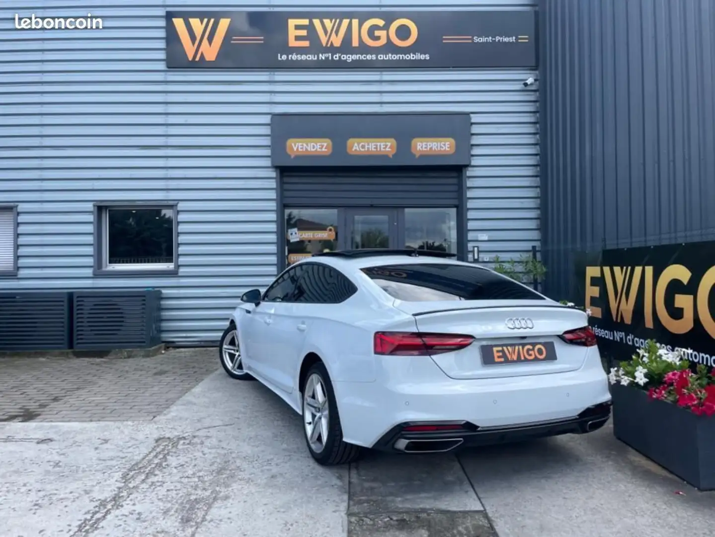 Audi A5 2.0 TFSI 204CH HYBRID SPORTBACK- S-LINE- TOIT OUVR Blanc - 2