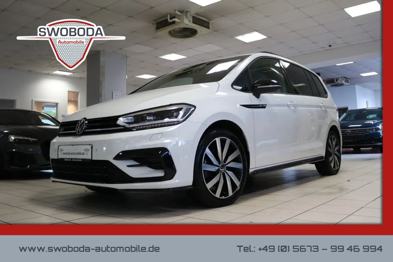 Volkswagen Touran Highline Black Style R-Line Pano ACC Blanc - 1