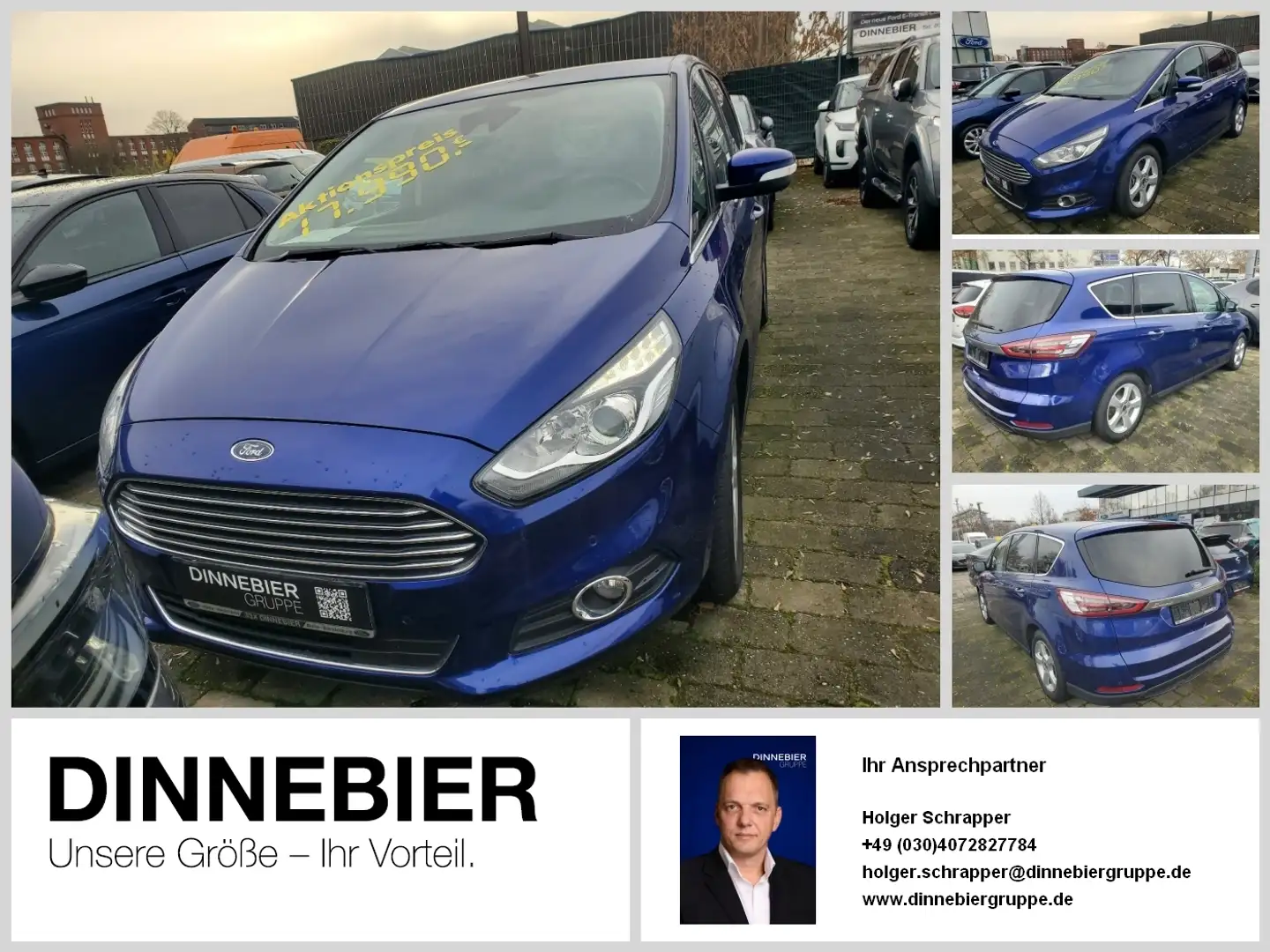 Ford S-Max Titanium Navi FLA DynLi LM Bleu - 1