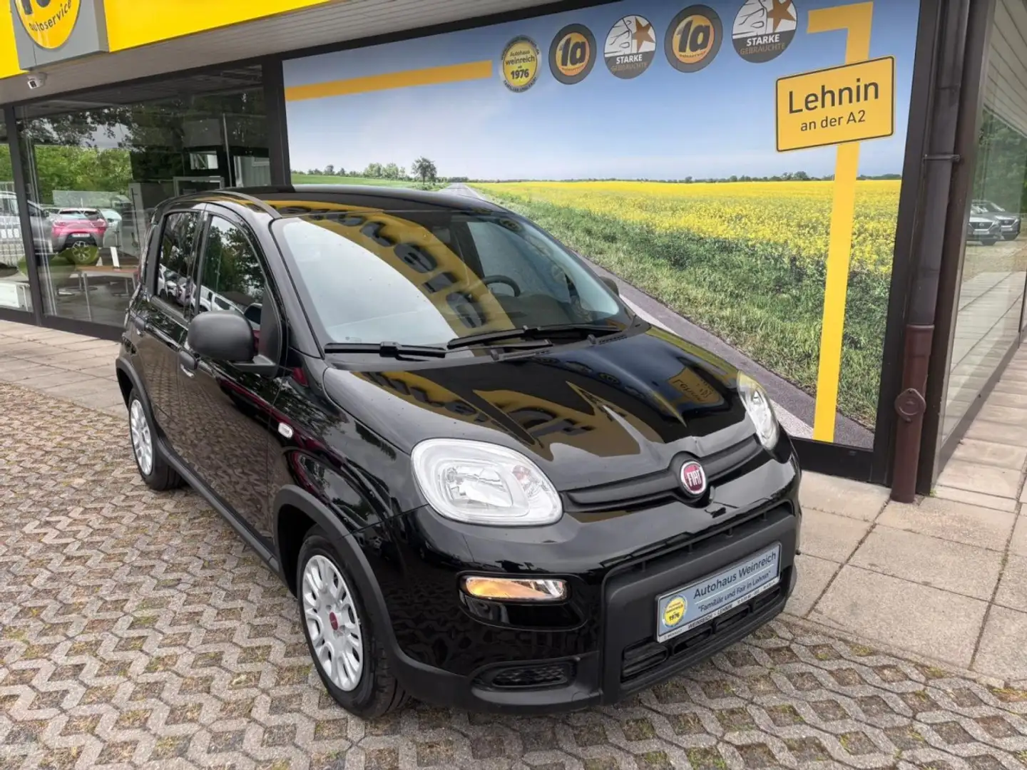 Fiat Panda mit Klima, Bluetooth & Allwetter Klima Schwarz - 2