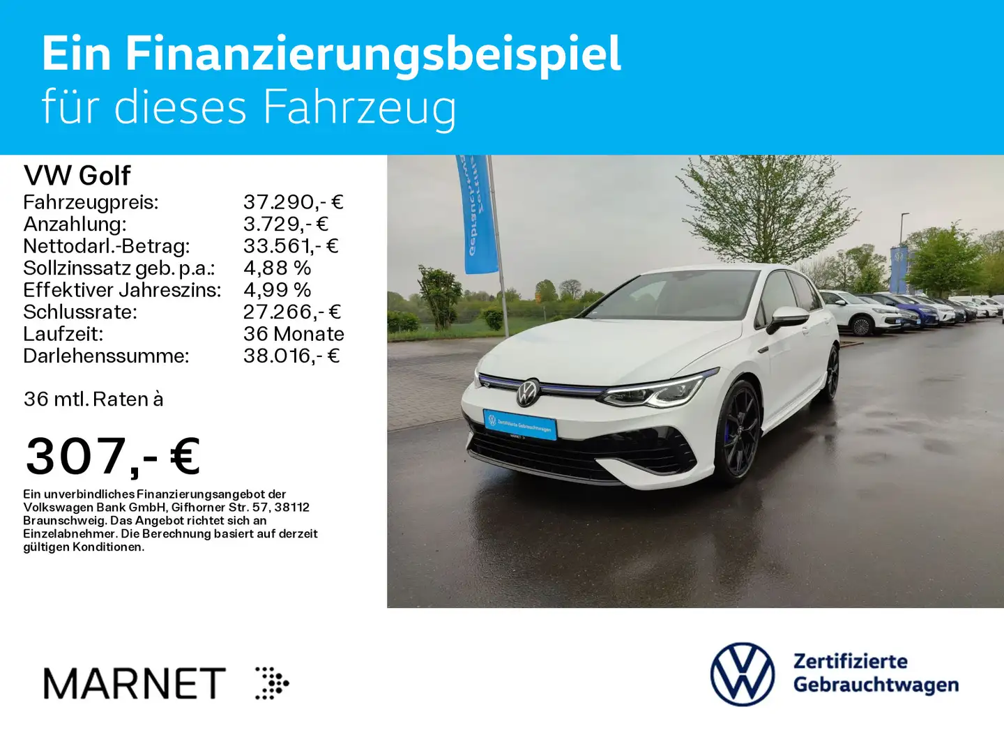 Volkswagen Golf VIII 2.0 TSI R 4MOTION DSG *NAVI*MATRIX*KEY Blanc - 2