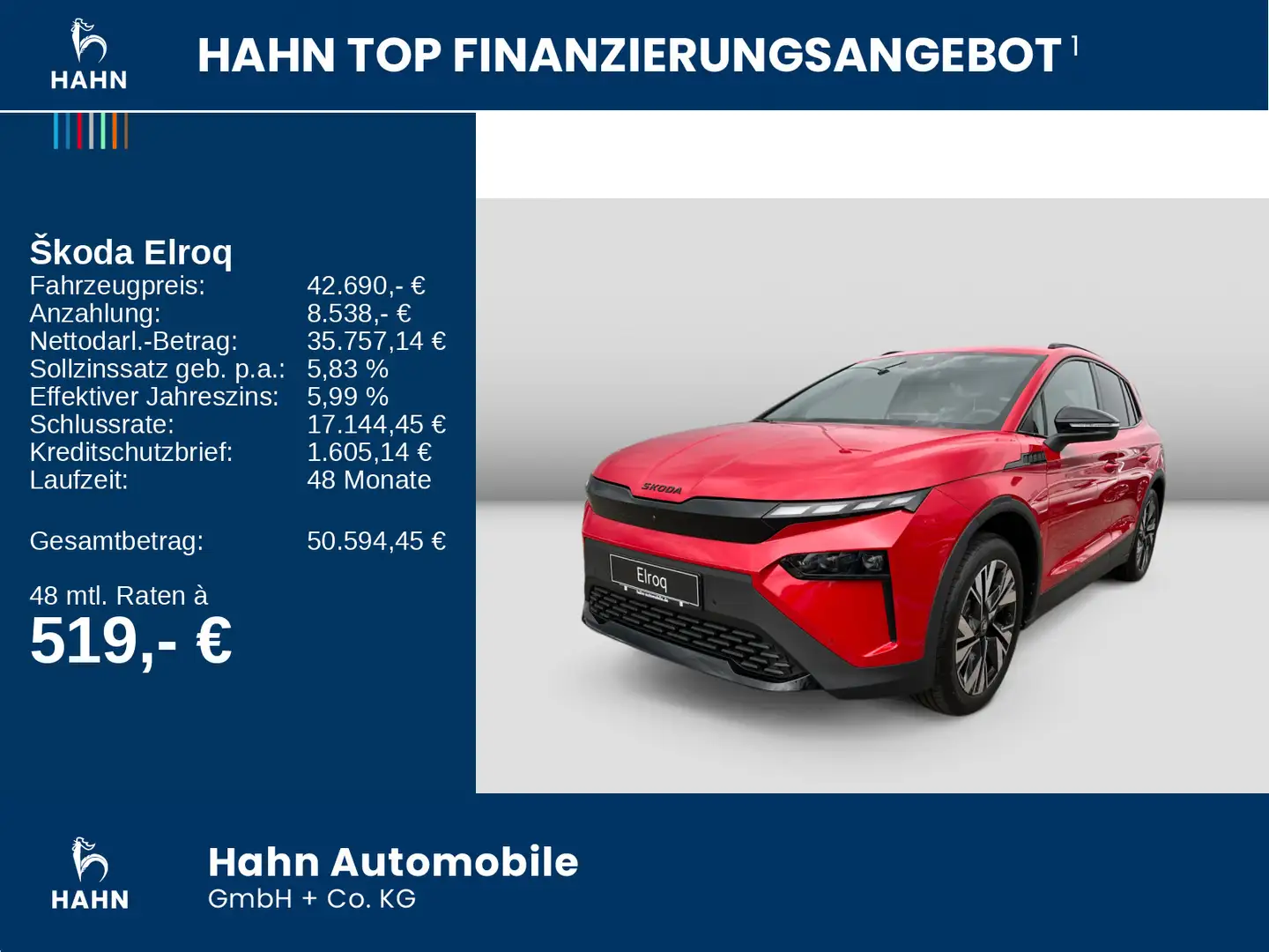 Skoda Elroq 60 Sportline 360° AHK 20 Zoll ACC Head-up Rot - 2