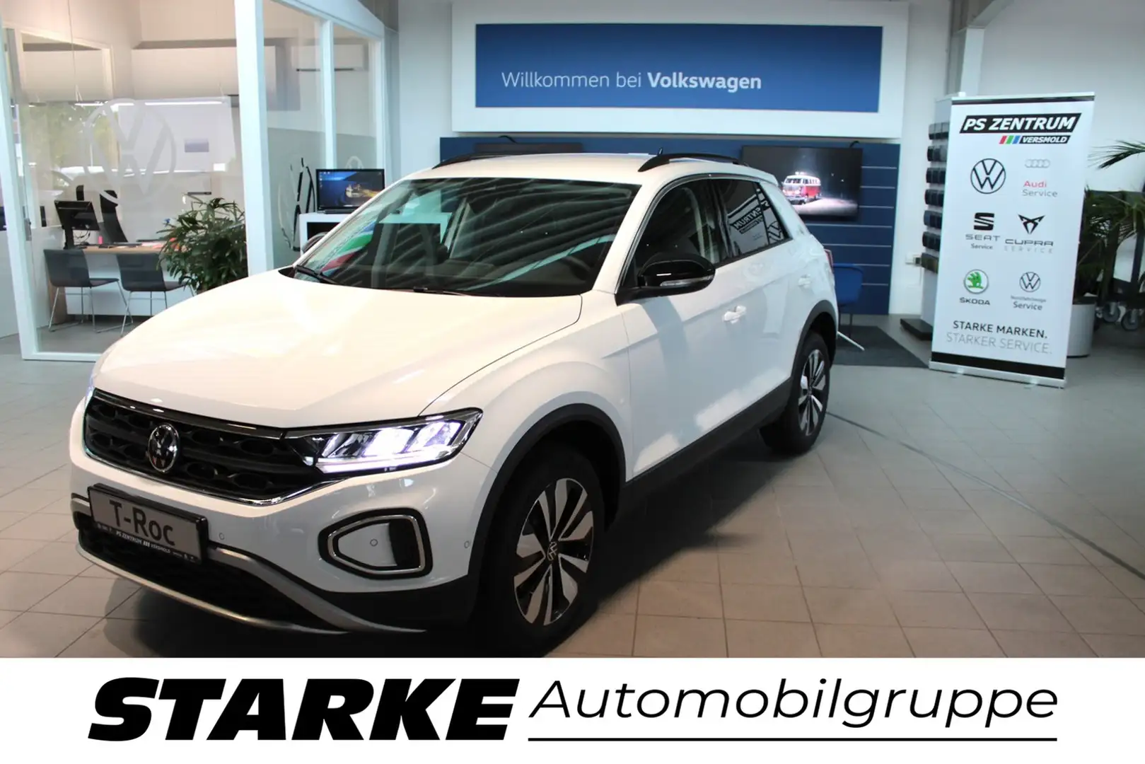 Volkswagen T-Roc 1.5 TSI DSG Goal AHK ACC LED RFK Weiß - 1