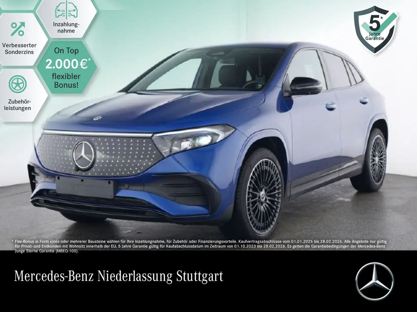 Mercedes-Benz EQA 250 AMG+NIGHT+PREMIUM+360+MEMORY+BURMESTER+HUD Blau - 1