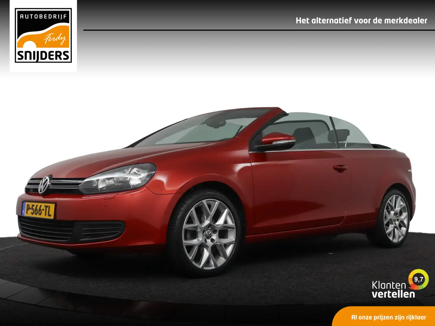 Volkswagen Golf Cabriolet 1.2 TSI BlueMotion, 100% onderhouden!! | Airco | P Rood - 1