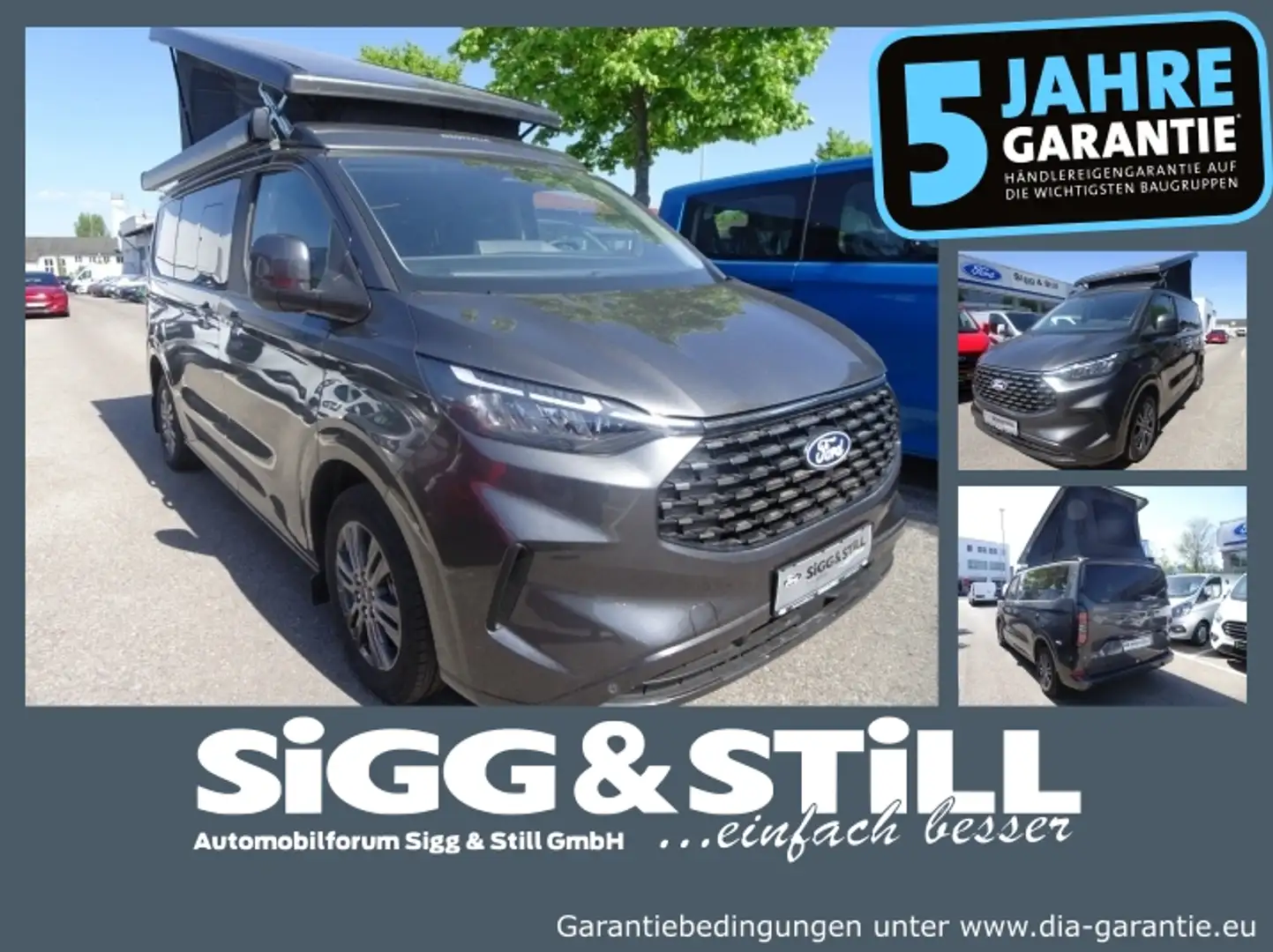 Ford Nugget Titanium 320 L1 Aufstelldach KLIMAAUT*SHZ* Grijs - 1