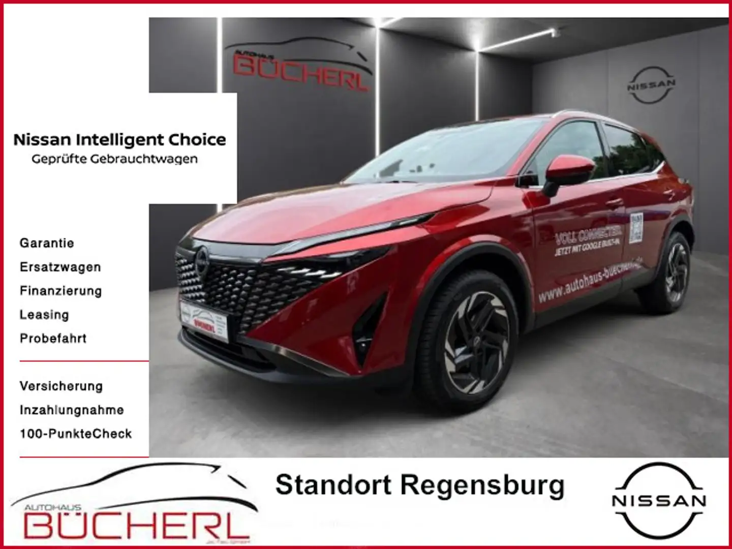 Nissan Qashqai N-Connecta, 360°-Kam, SHZ, NAVI, CarPlay Rouge - 1