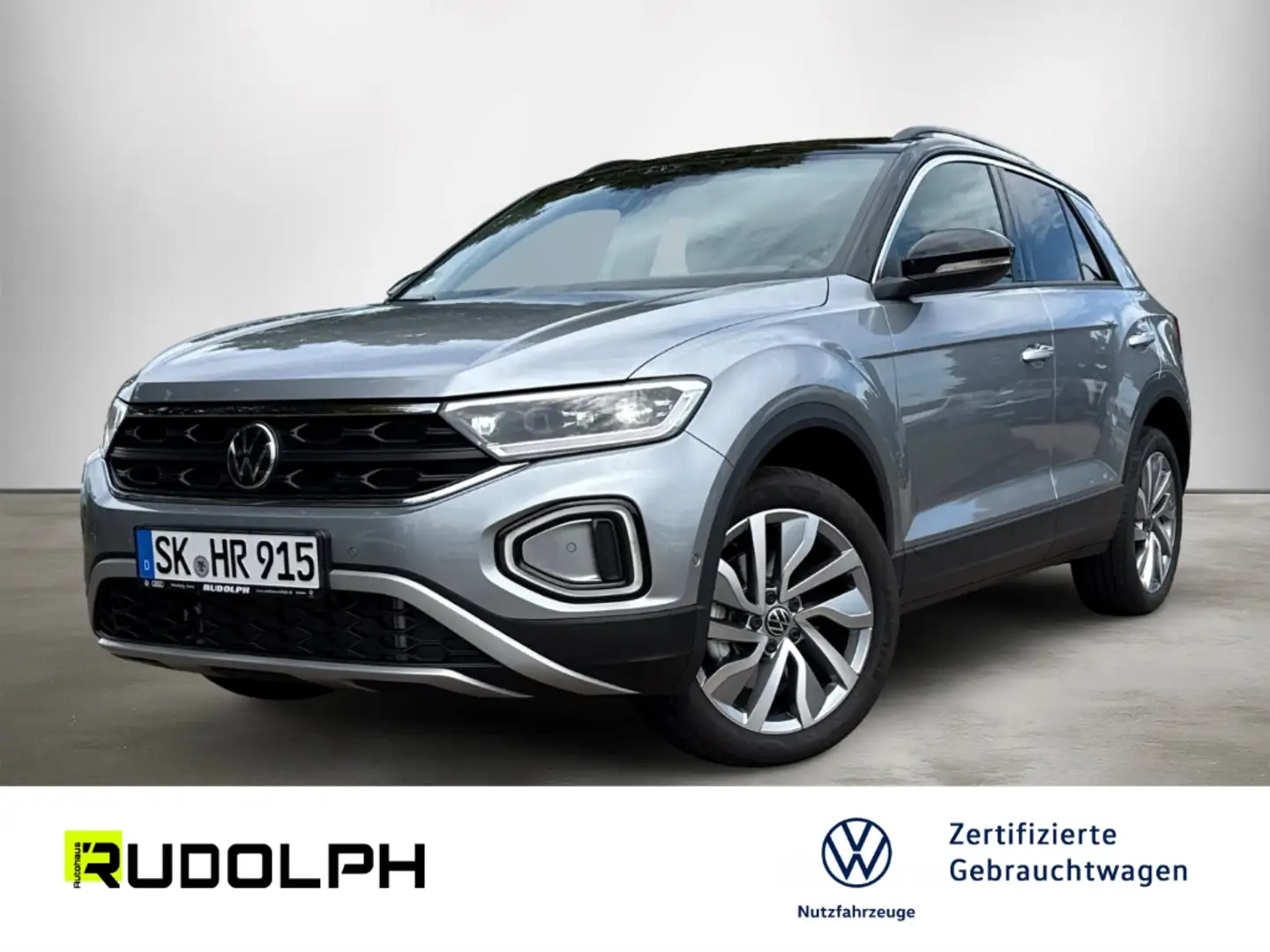 Volkswagen T-Roc Goal 2.0 TDI DSG LED Navi AHK ACC SHZ PDC Fernlich Silber - 1