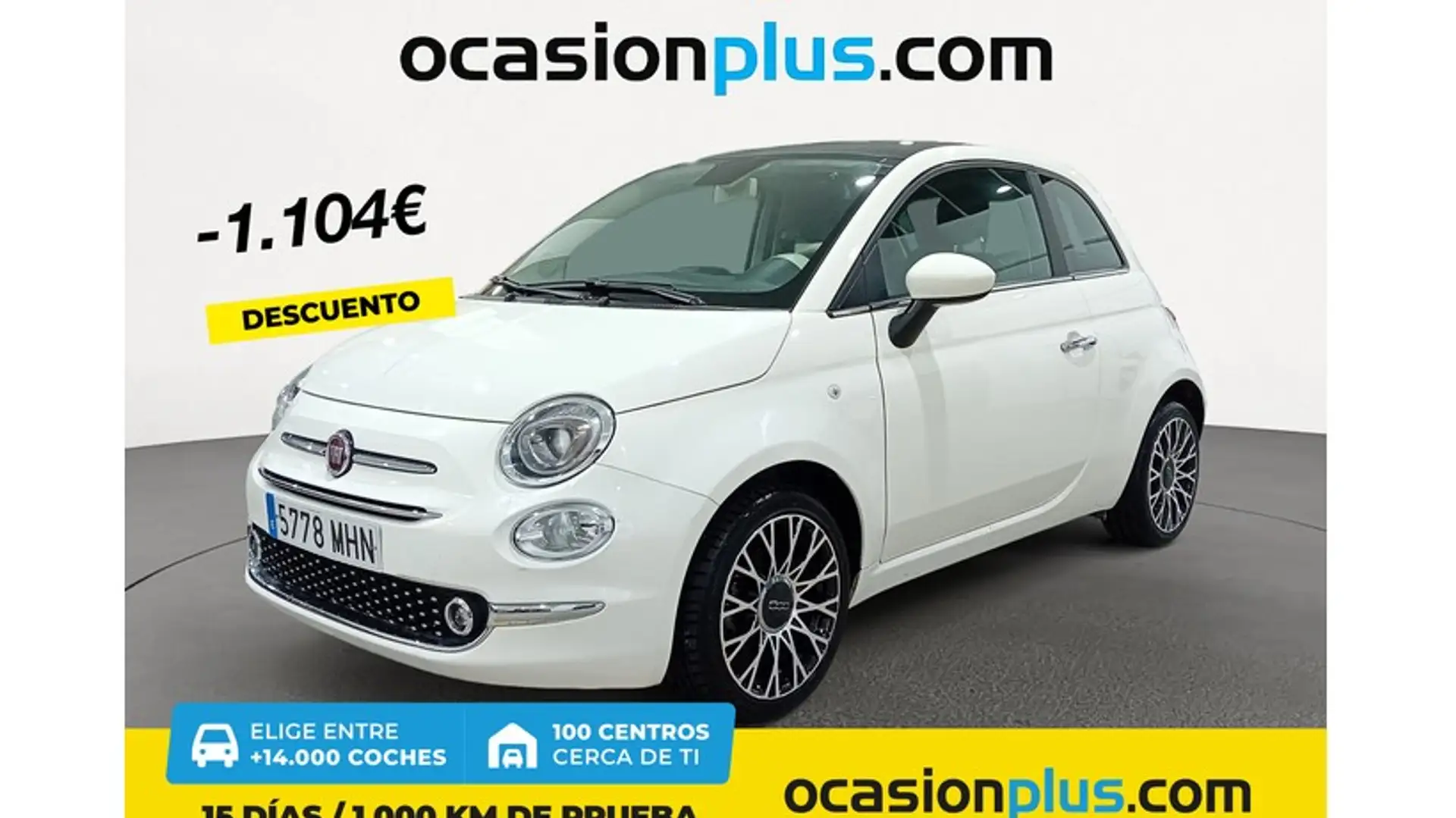 Fiat 500 1.0 Hybrid Dolcevita 52kW Blanc - 1