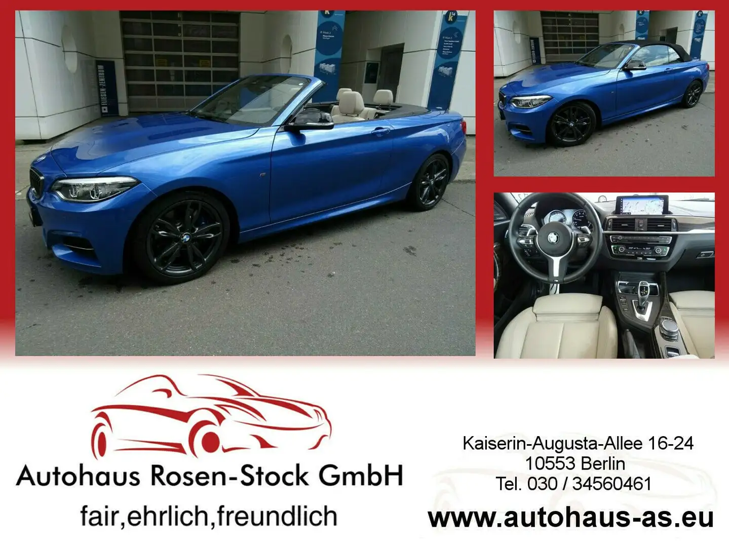 BMW 240 i Cabrio xDrive M-Sport SAG ,Leder,Kamera,Open Air Blue - 1