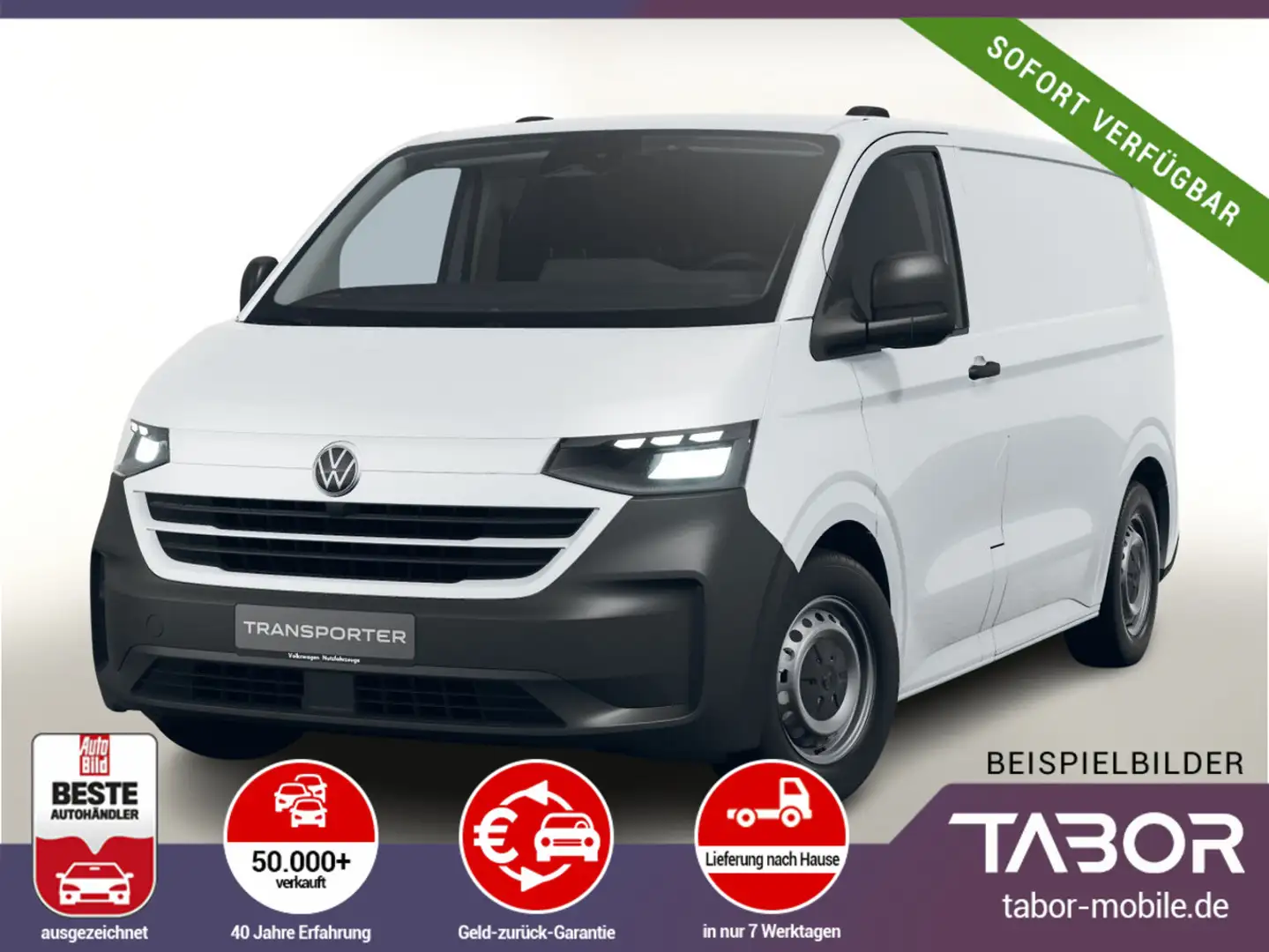 Volkswagen T7 Transporter 2.0 TDI 150 AT8 LED DigC TEMP PDC Weiß - 1