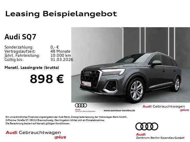Audi SQ7 *HD-MATRIX*B&O*AHK*360°*Assist+*