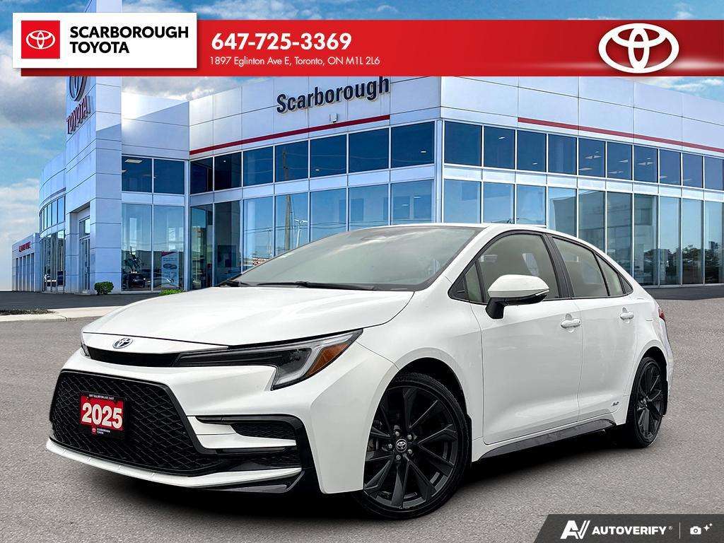 White 2025 Toyota Corolla Hybrid Sedan All-Wheel Drive Automatic