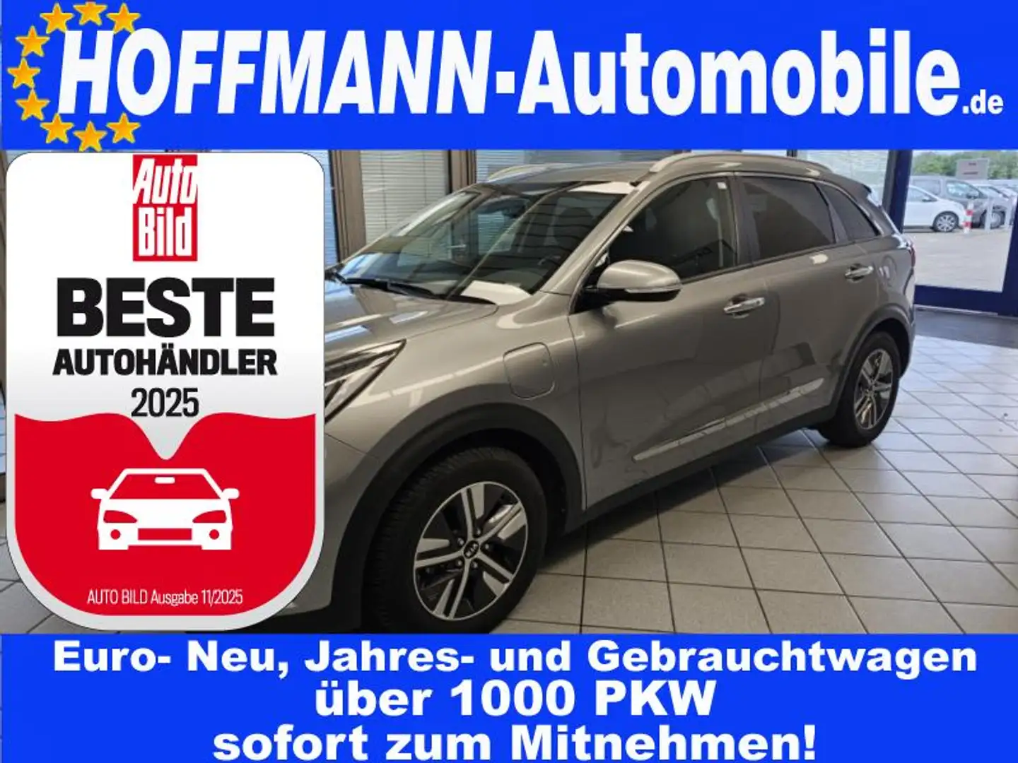 Kia Niro AHK,LED,Kamera,App-Connect,Navi Silber - 1