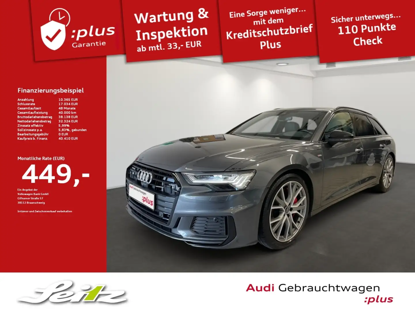Audi A6 Avant 55 TFSI e quattro sport *AHK*HEAD-UP*MATRIX* Grau - 1