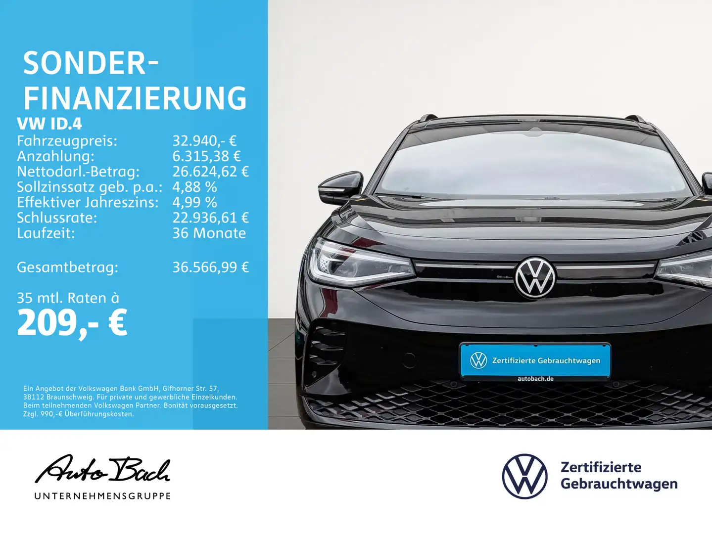 Volkswagen ID.4 GTX, AHK, Panoramadach, Soundsystem, Navi, Noir - 2