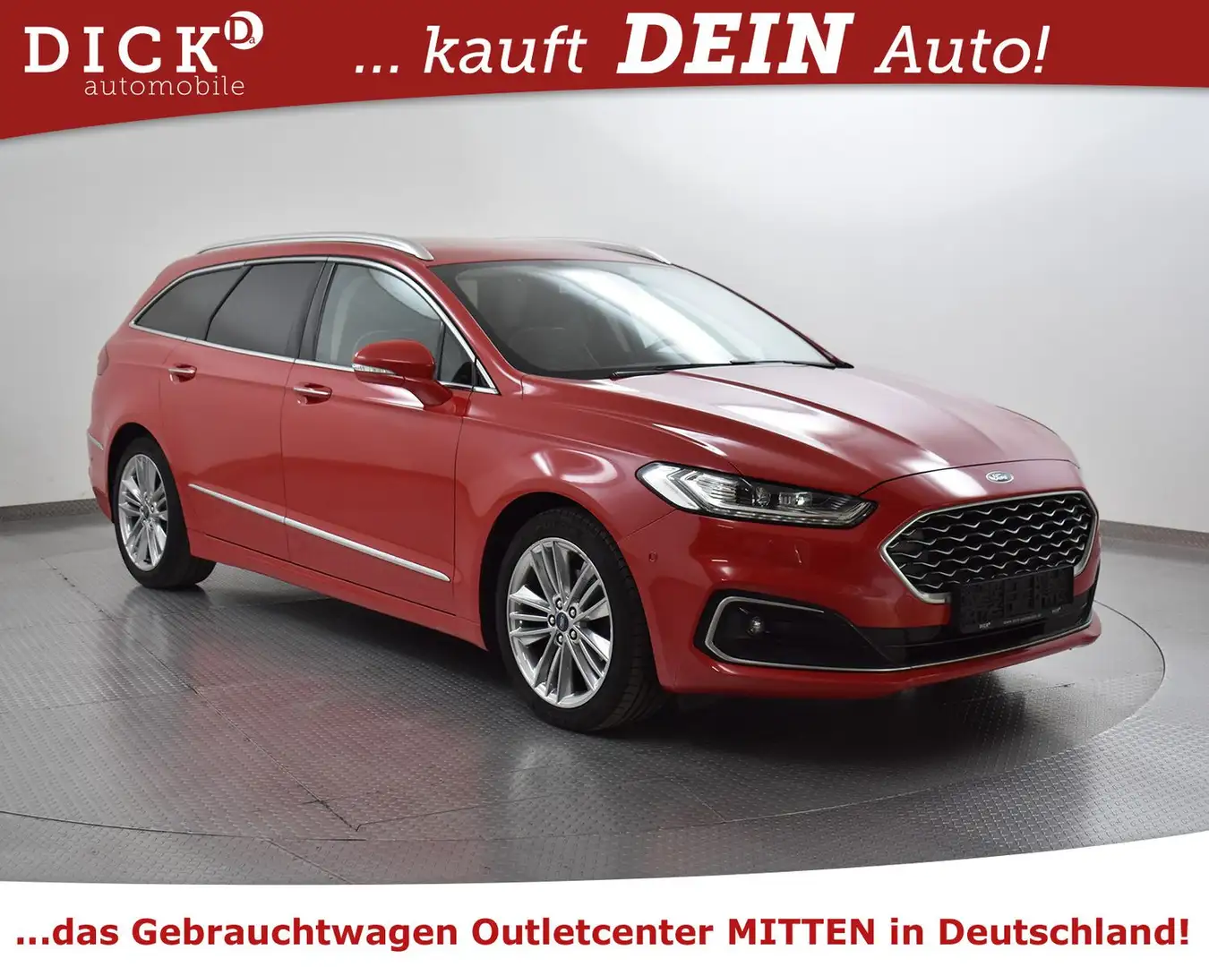 Ford Mondeo Tur. 2.0d Aut. Vignale MEMO+KAMER+ACC+LED Roşu - 1