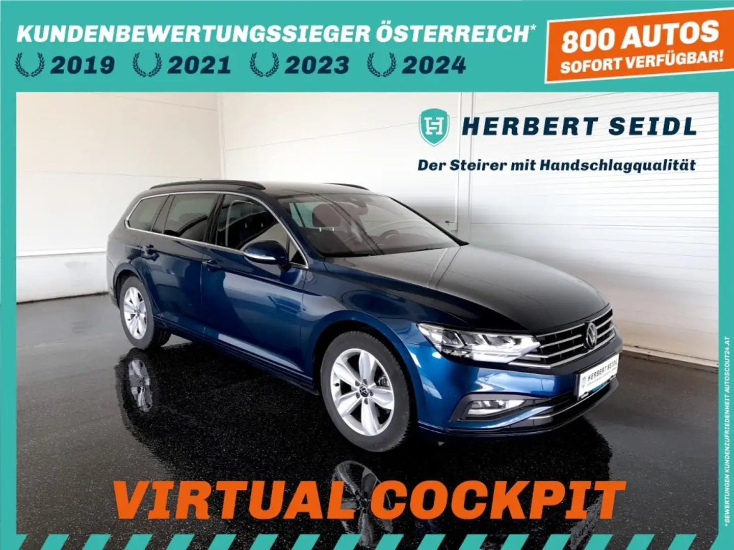 Volkswagen Passat Variant BUSINESS 2,0 TDI DSG *VIRTUELL PRO / 17 ZOLL / NAVI / AHV & KAMERA / ACC / SPORT MASSAGESITZ / E-KLAPPE* Blau - 1