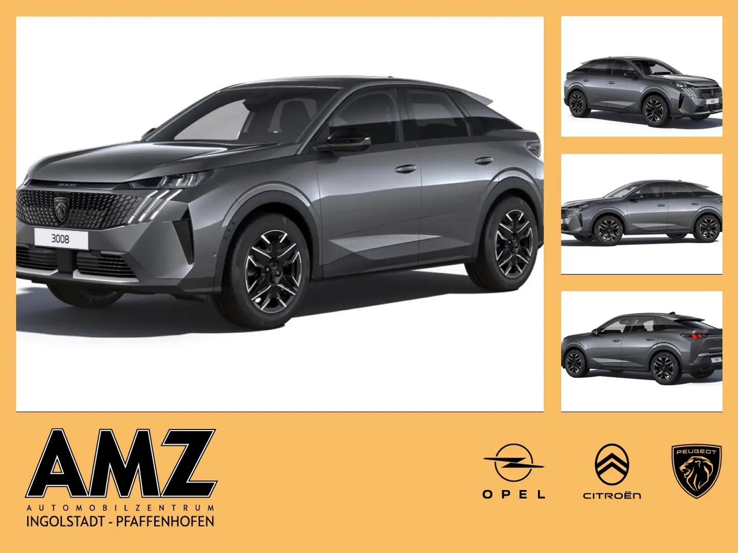 Peugeot 3008 1.2 145 A llure ACC+LED+Navi+SHZ+Winterp. Grau - 1