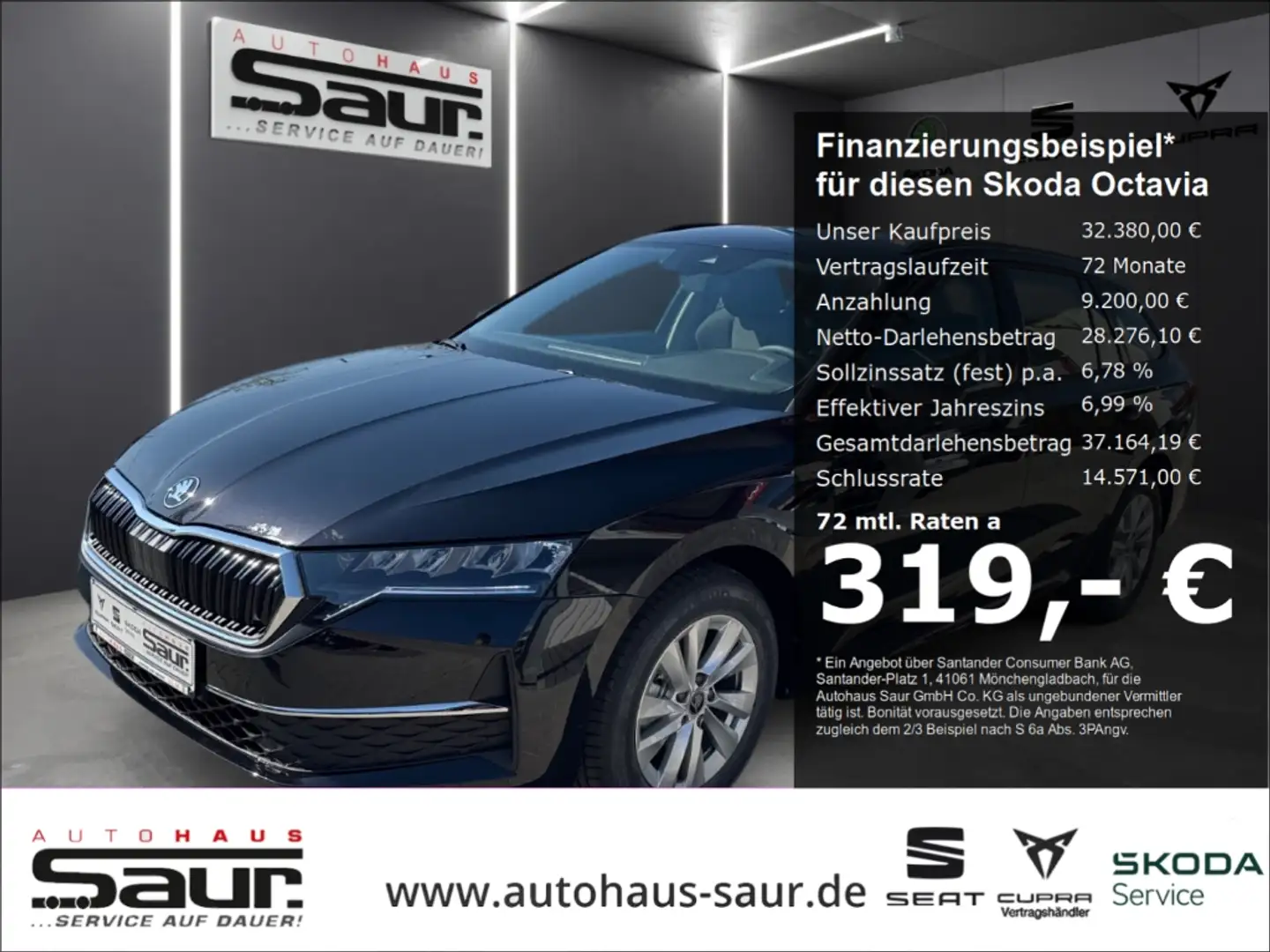 Skoda Octavia Combi 1.5 TSI LED KLIMA ISOFIX CARPLAY SHZ KEYLESS Schwarz - 1