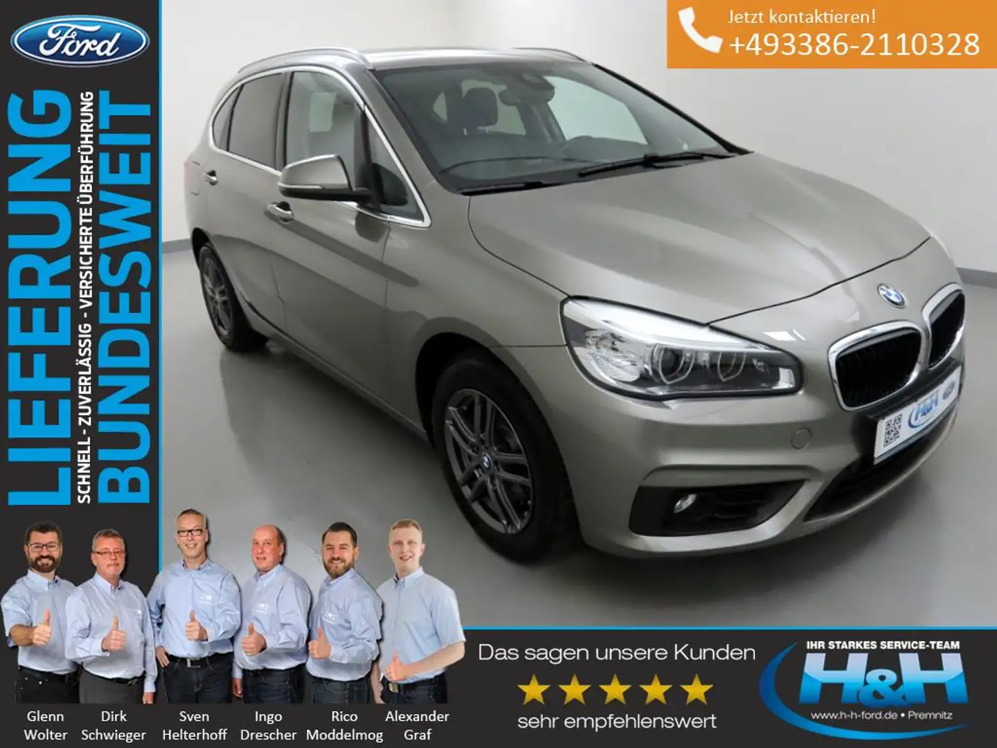 BMW 218 218i Active Tourer Aut. Advantage LED+Kamera Ezüst - 1
