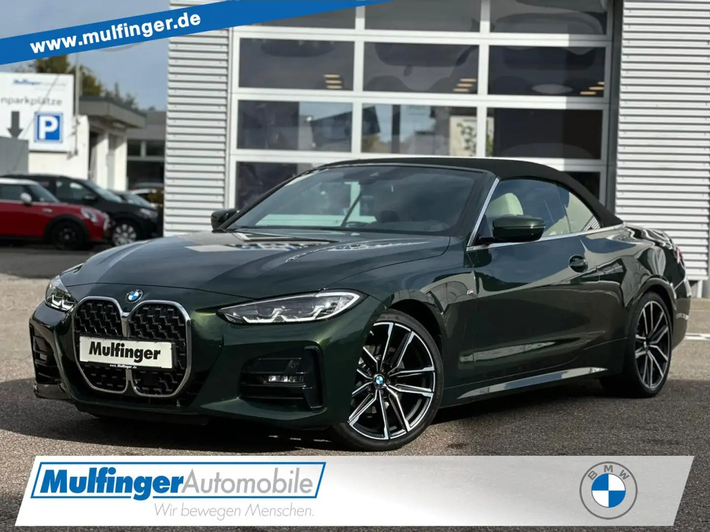 BMW 420 i Cabrio M Sport HUD ACC Kamera Lenkh.H/K 19" Grün - 1