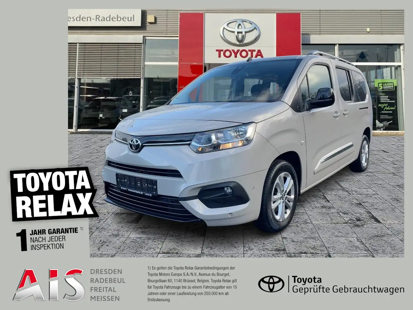 Toyota Proace City Verso 1.2 L2 Team D 7Sitz*ACC*SHZ*KAM Beige - 1