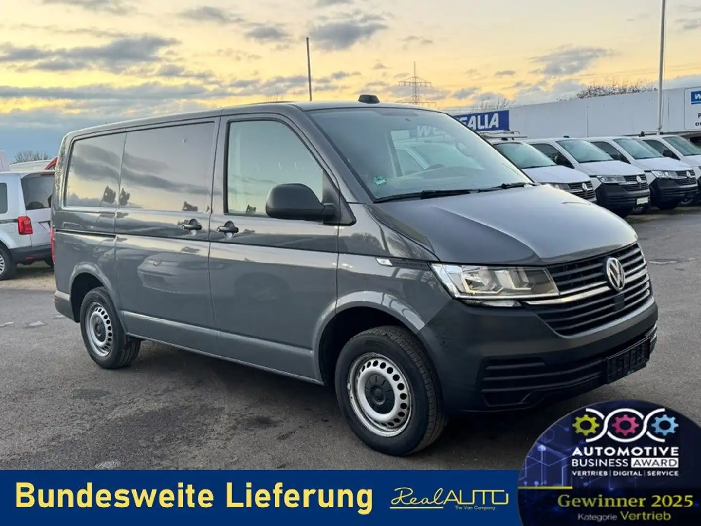 Volkswagen T6 Transporter 6.1 Kasten TDI AHK*Standheiz*PDC Grijs - 1