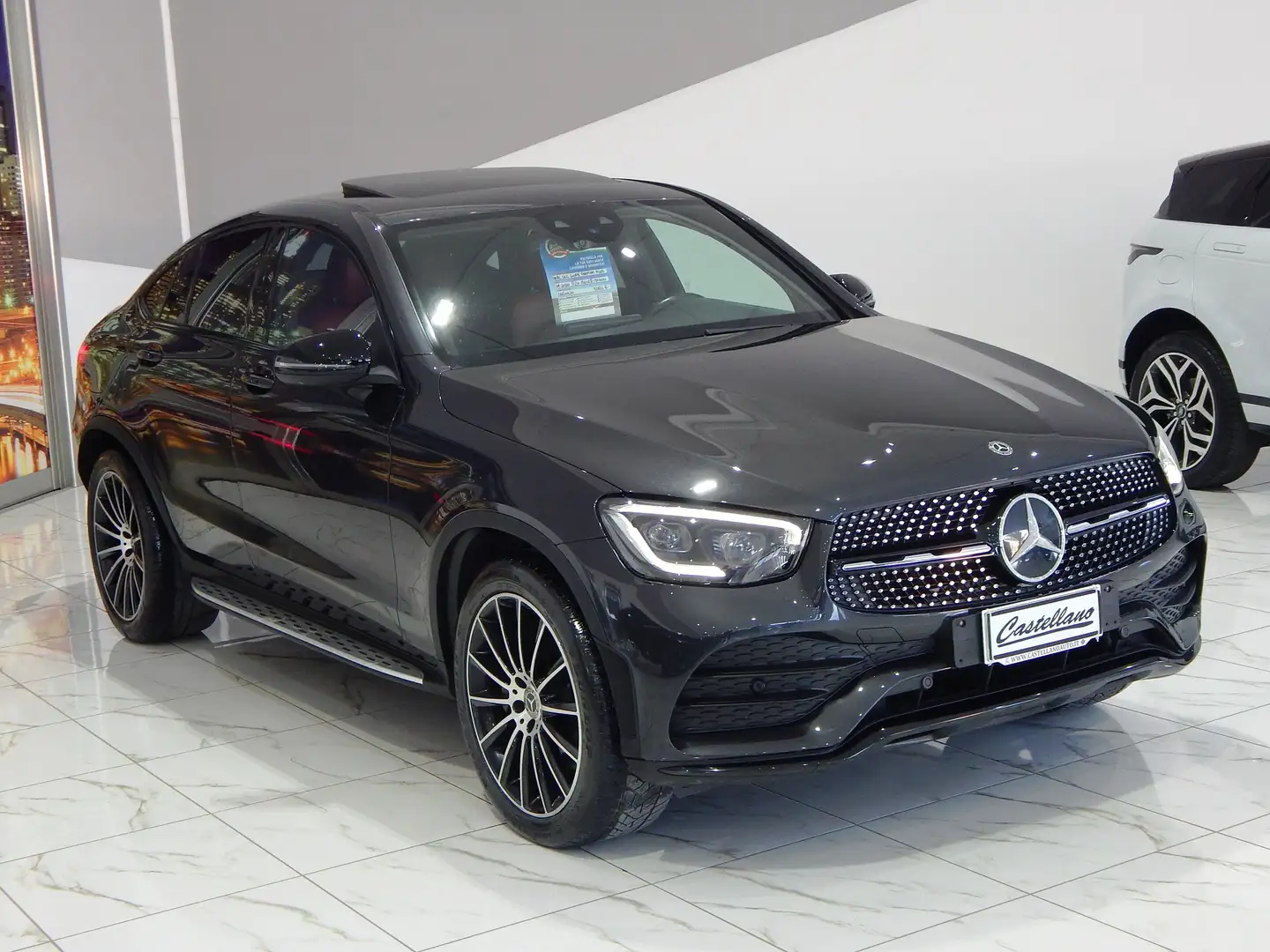 Mercedes-Benz GLC 220 d Coupe Premium Plus 4matic Aut. TETTO-PELLE ROSSA Grau - 2