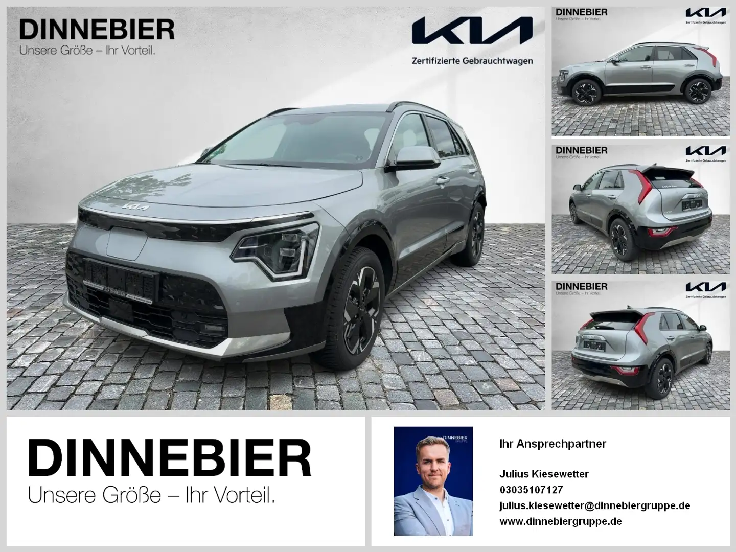 Kia Niro EV Inspiration LED+Navigation+Kamera+SHZ Grau - 1
