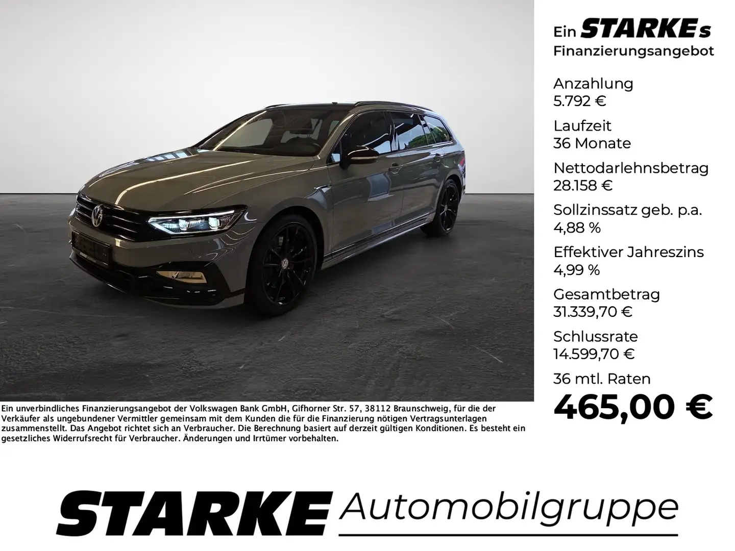 Volkswagen Passat Variant 2.0 TSI DSG 4Motion R-Line Edition Grau - 1