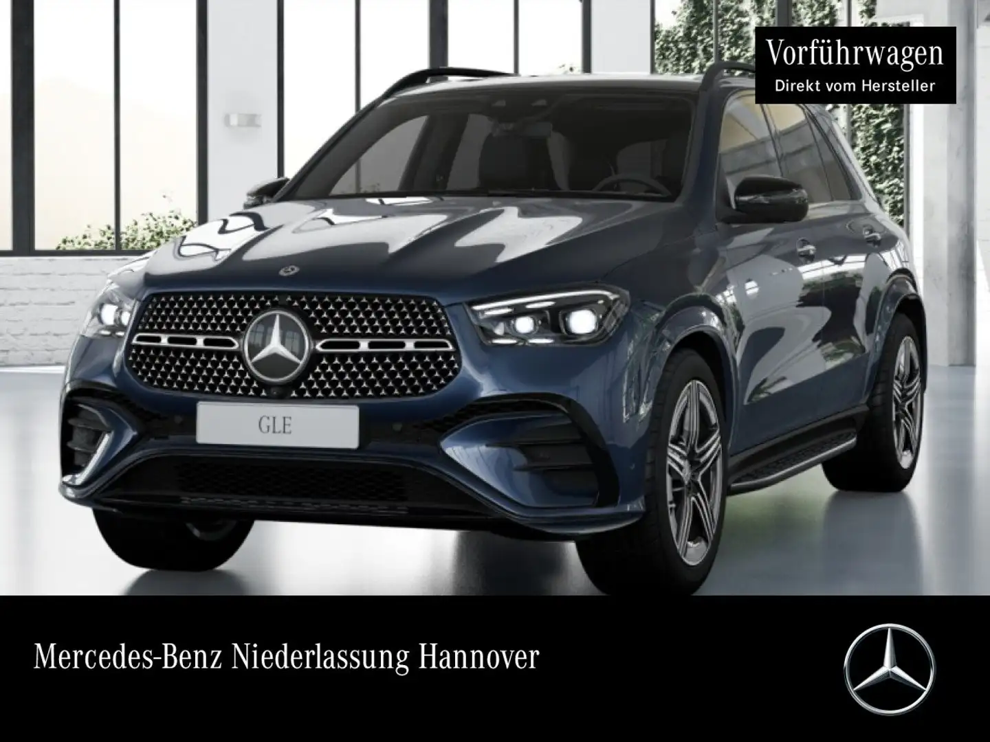 Mercedes-Benz GLE 350 de 4M AMG+NIGHT+PANO+360+AHK+MULTIBEAM+HUD Bleu - 1