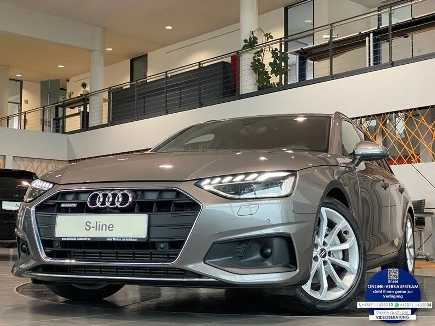 Audi A4 40TFSI quattro S-line Matrix Sthz HUD B&O ACC Gris - 1