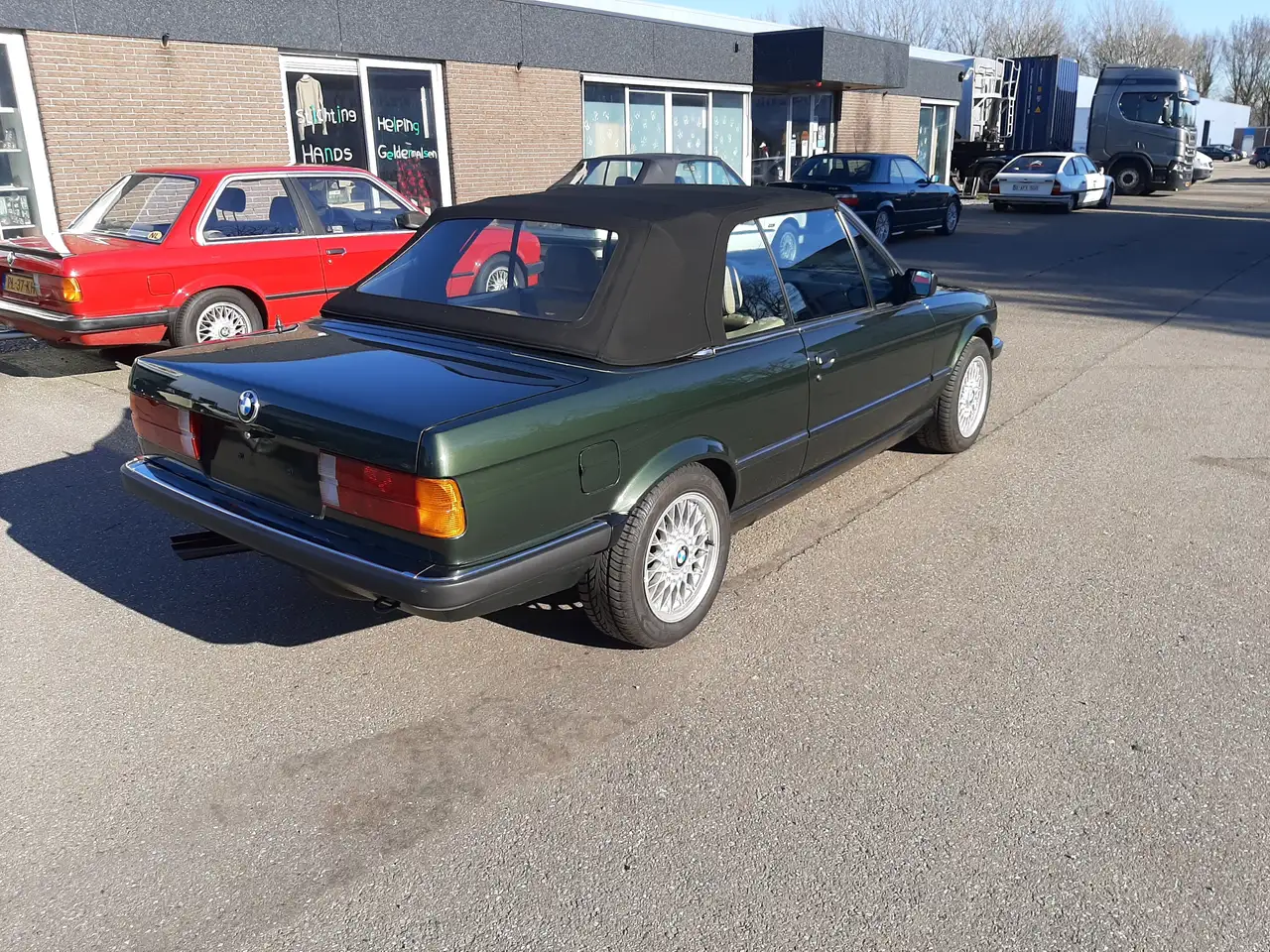 BMW 325 i cabrio E30 (1989) malachit green beige leather, foto 2
