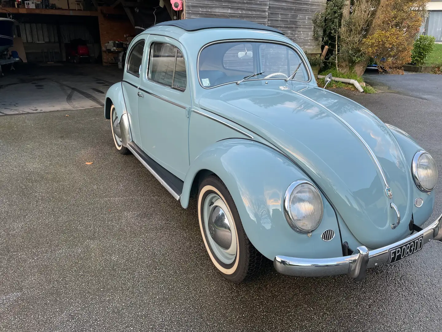 Volkswagen Coccinelle Ovale decouvrable a flèches Bleu - 2