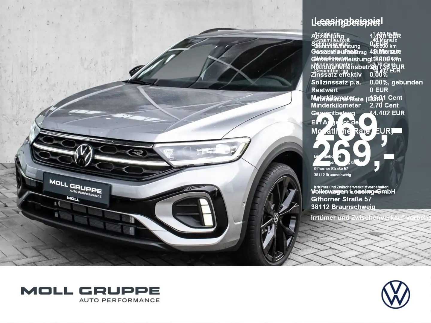 Volkswagen T-Roc R-Line 2.0 l TDI DSG NAVI LM ACC PARKASS Silber - 1