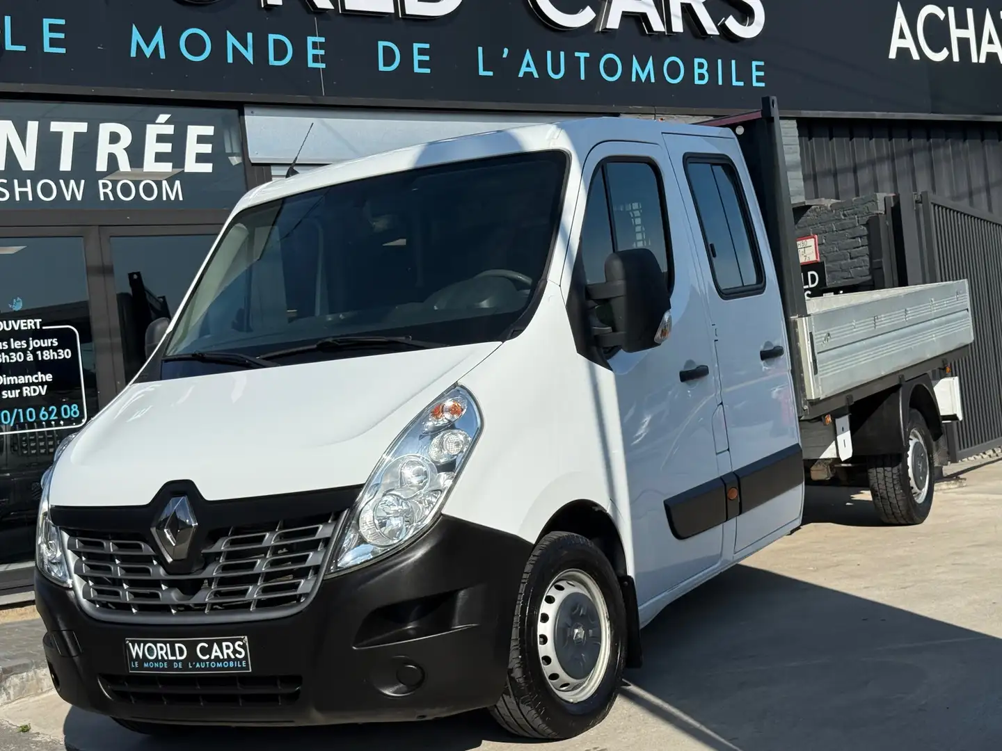 Renault Master 2.3dCi TVAC*BTWIN DOUBLE CAB 7PLACES BENNE GARANTI Wit - 1