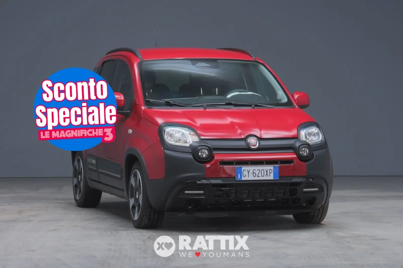 Fiat Panda Pandina 1.0 Firefly Hybrid 70CV Cross Rosso - 1