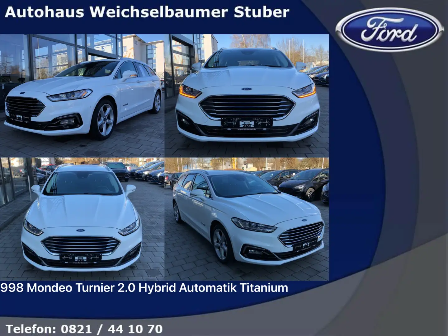 Ford Mondeo 998 Mondeo Turnier  2.0 Hybrid Titanium Weiß - 1